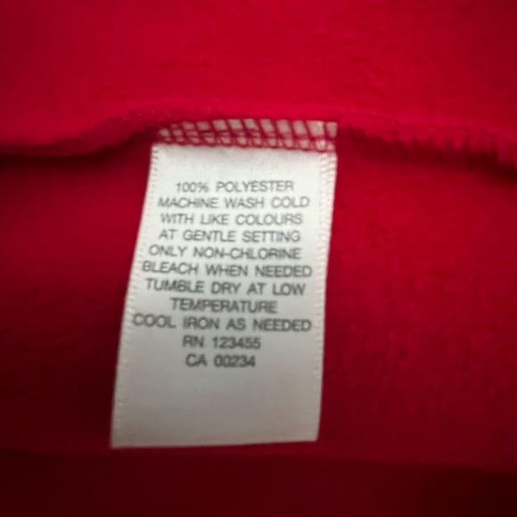 Lord and Taylor Red Fleece Jacket Medium - Picture 4 of 4